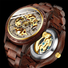 Classic Men's Mechanical Wooden Watch